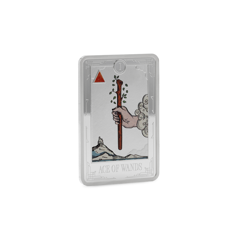 Tarot Cards Ace of Wands 1 Oz Silver Coin AGORO