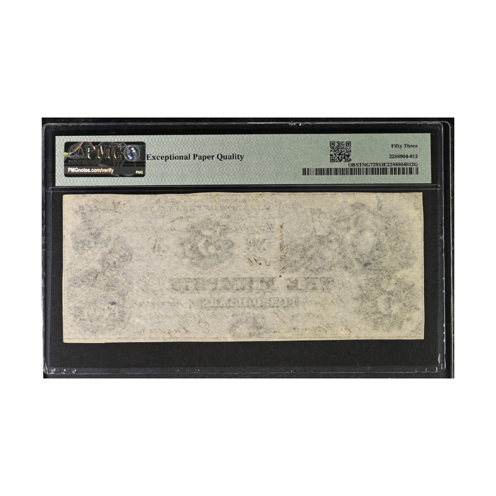 Tennessee $5 1852 Memphis Savings Institution PMG 53 EPQ