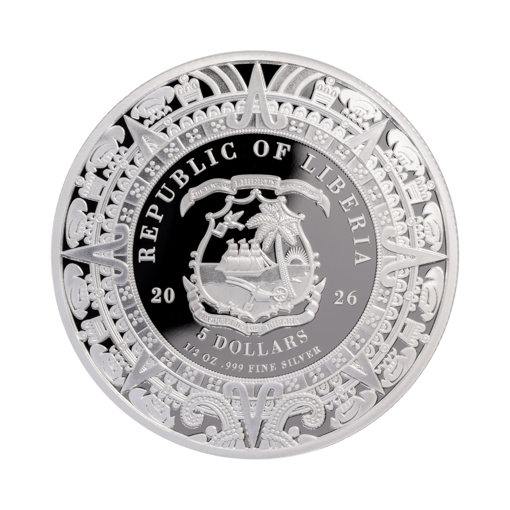 Tezcatlipoca Aztec Heritage series 1/2 Oz Silver Coin 2026 Popcoins