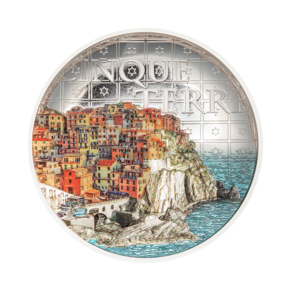 The Architectures of the World Cinque Terre 2 Oz Fine Silver Coin CIT/Royal Canadian Mint
