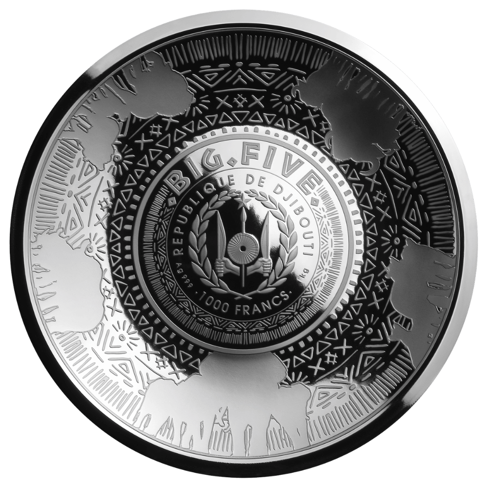 The Big Five of Africa 1 kg Silver Coin 2025 - Obverse Parthava Coin