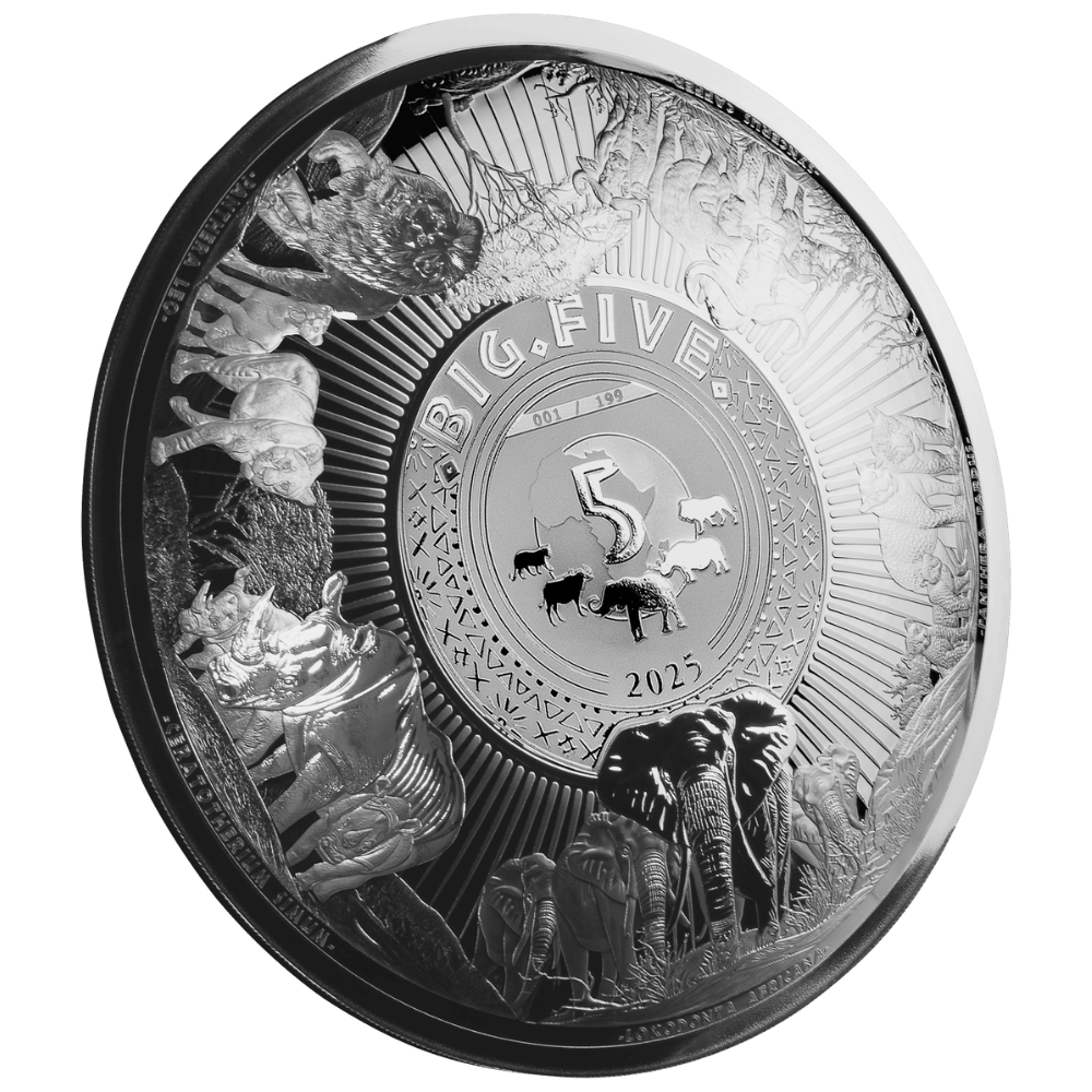 The Big Five of Africa 1 kg Silver Coin 2025 - Side Parthava Coin