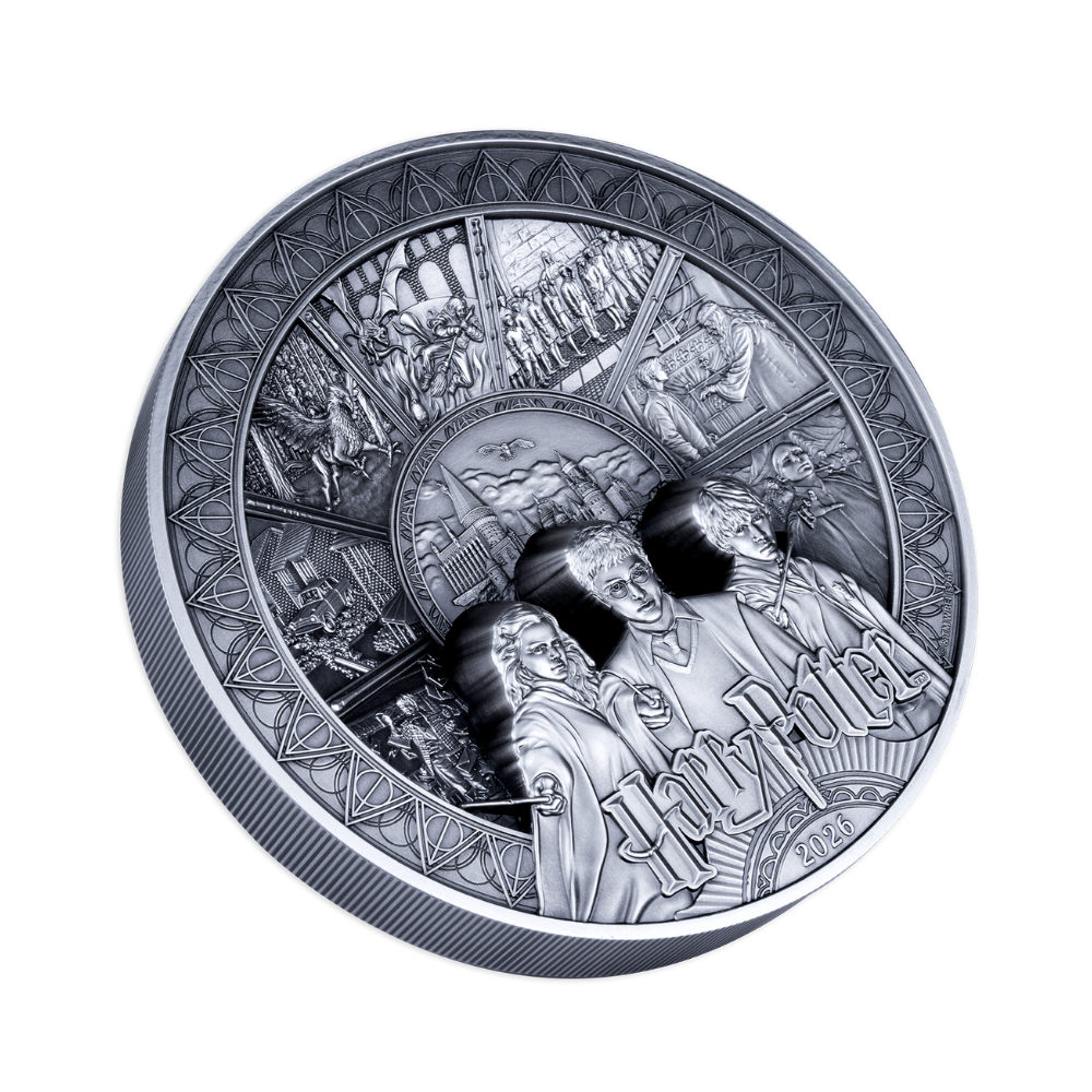 The Golden Trio Harry Potter 25 Years of Magic 1 Kg Silver Coin 2026 MDM