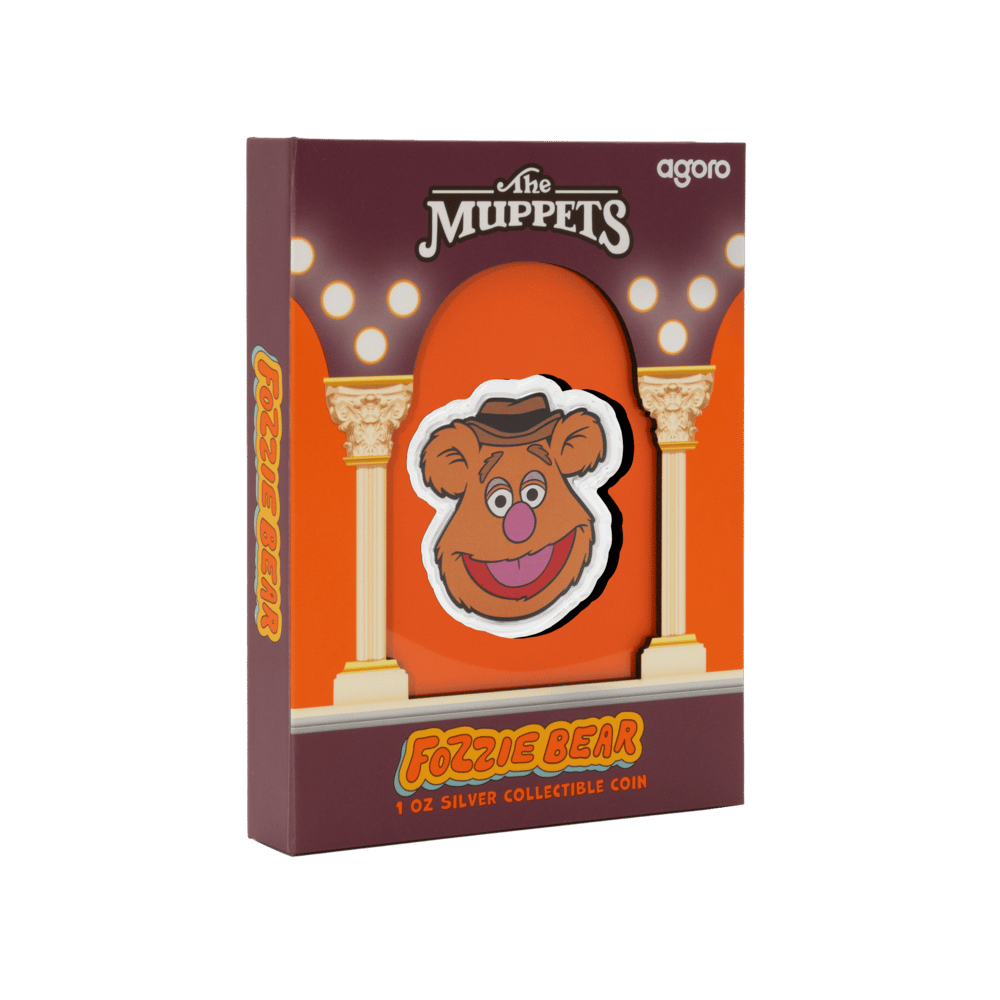 Disney The Muppets Fozzie Bear Silver Coin presentation box - Agoro by New Zealand Mint