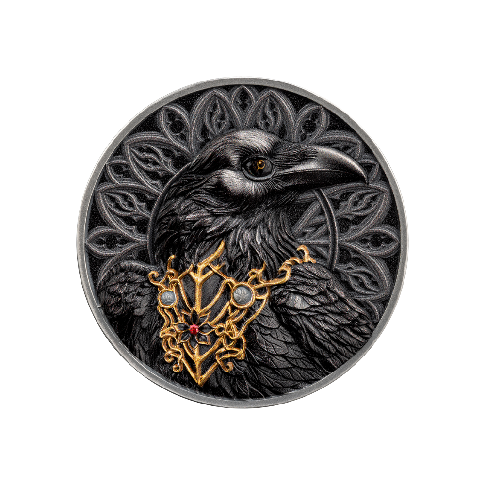 The Raven Creatures of Nocturne 1 Oz Silver Coin 2025 - Mint XXI