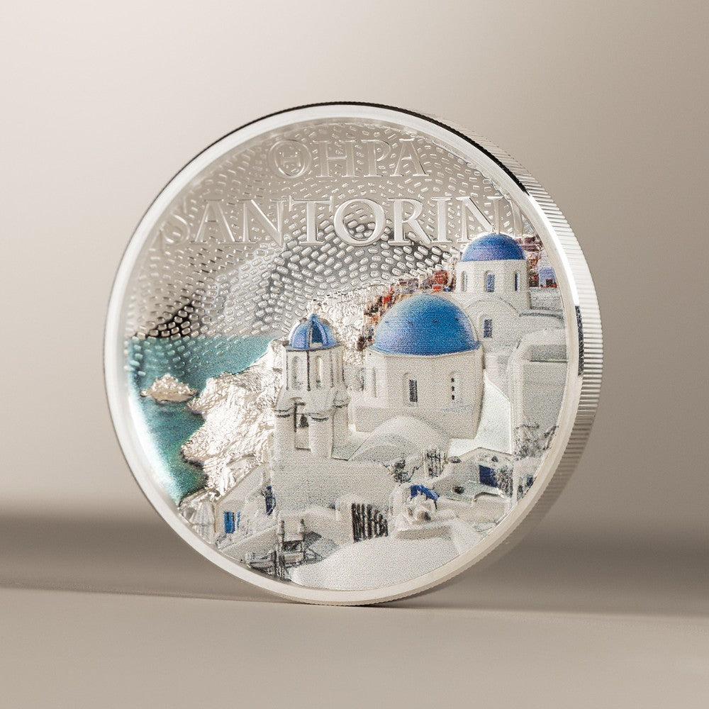 The Architectures of the World Santorini 2 Oz Fine Silver Coin pic2 royal Canadian Mint