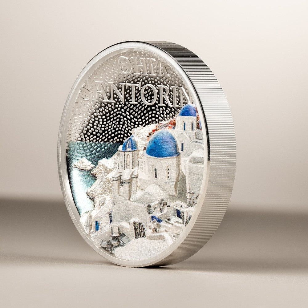 The Architectures of the World Santorini 2 Oz Fine Silver Coin pic1 royal Canadian Mint