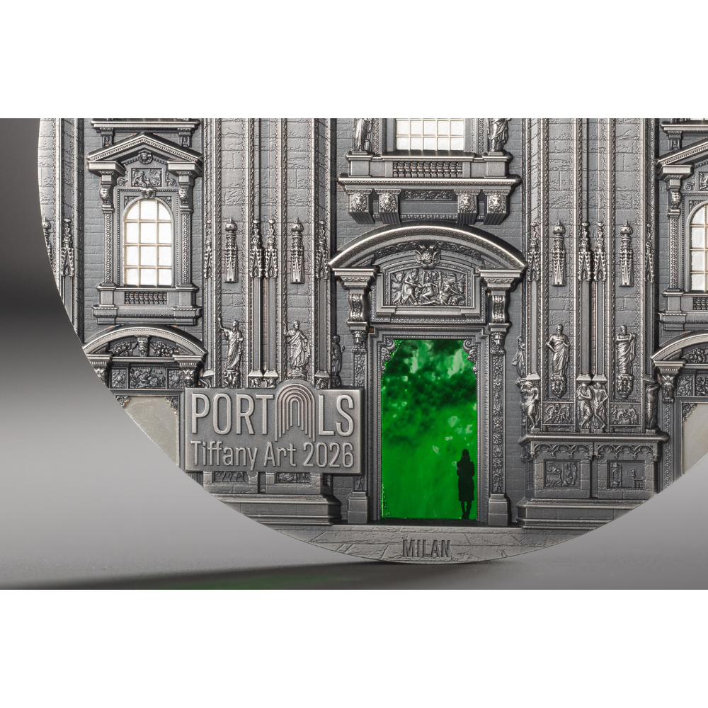 Tiffany Art Portals Milan & Prague 3 oz Silver Coin 2026
