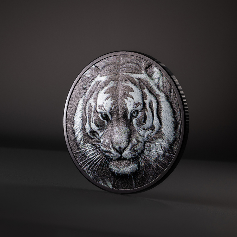 Tiger Black & White 1 Oz Silver Coin 2026 CIT COIN INVEST AG