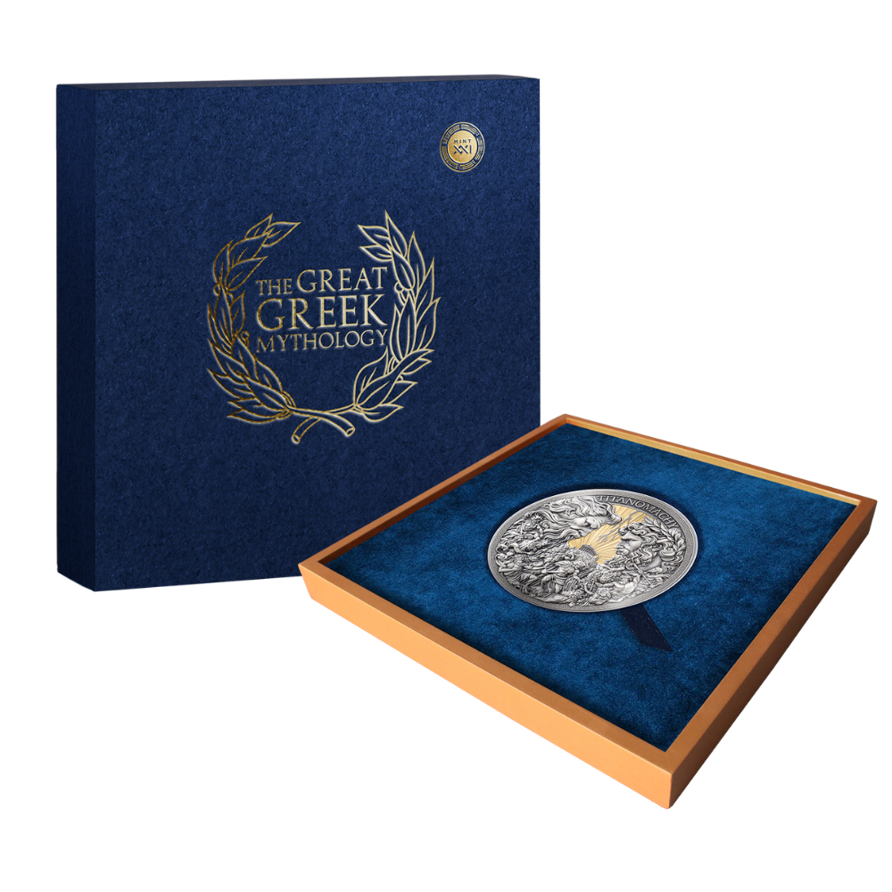 Titanomachy The Great Greek Mythology 500g Silver Coin box