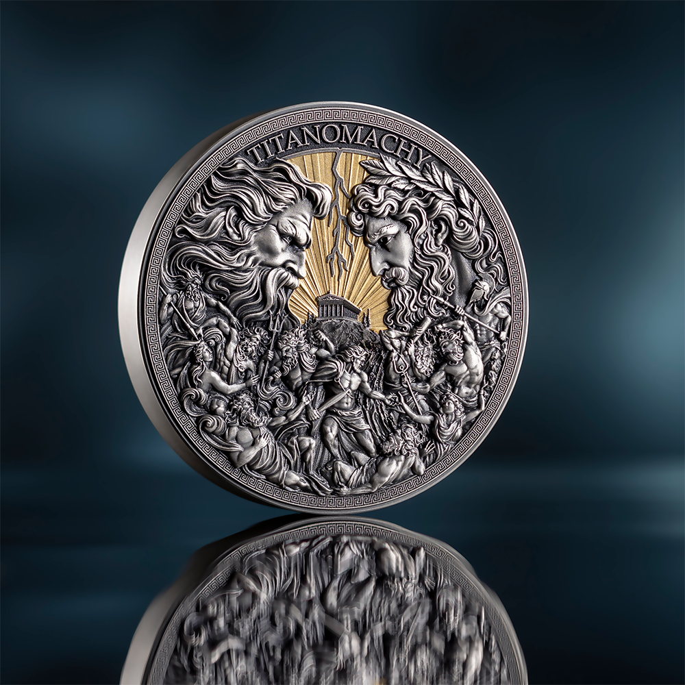 Titanomachy The Great Greek Mythology 500g Silver Coin MINT XXI