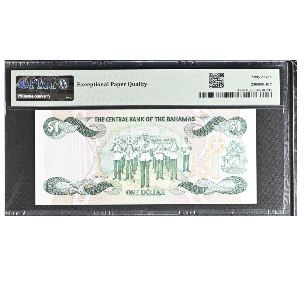 Bahamas 1 Dollar ND 1984 Pick 43a Superb Gem UNC 67 EPQ