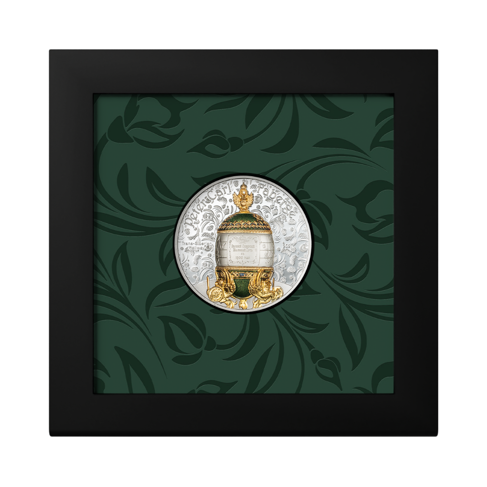 Trans-Siberian Railway Faberge Eggs 2 Oz Silver Coin 2027 CIT COIN INVEST AG