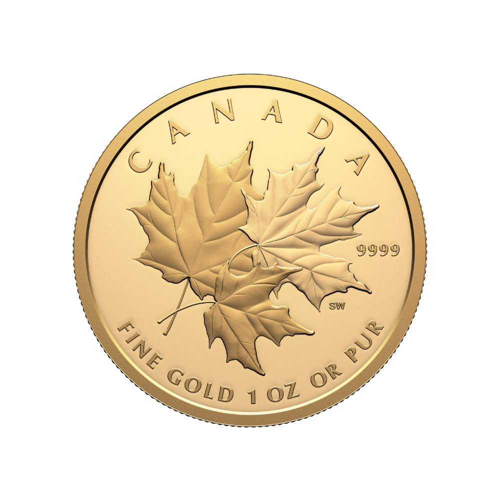Triple Maple 1 Oz Pure Gold Coin Canada 2025