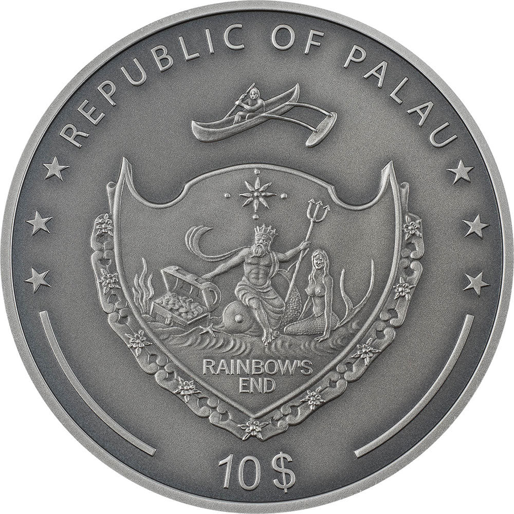 TRIP TO THE MOON 120th Anniversary 2 Oz Silver Coin $10 Palau 2022