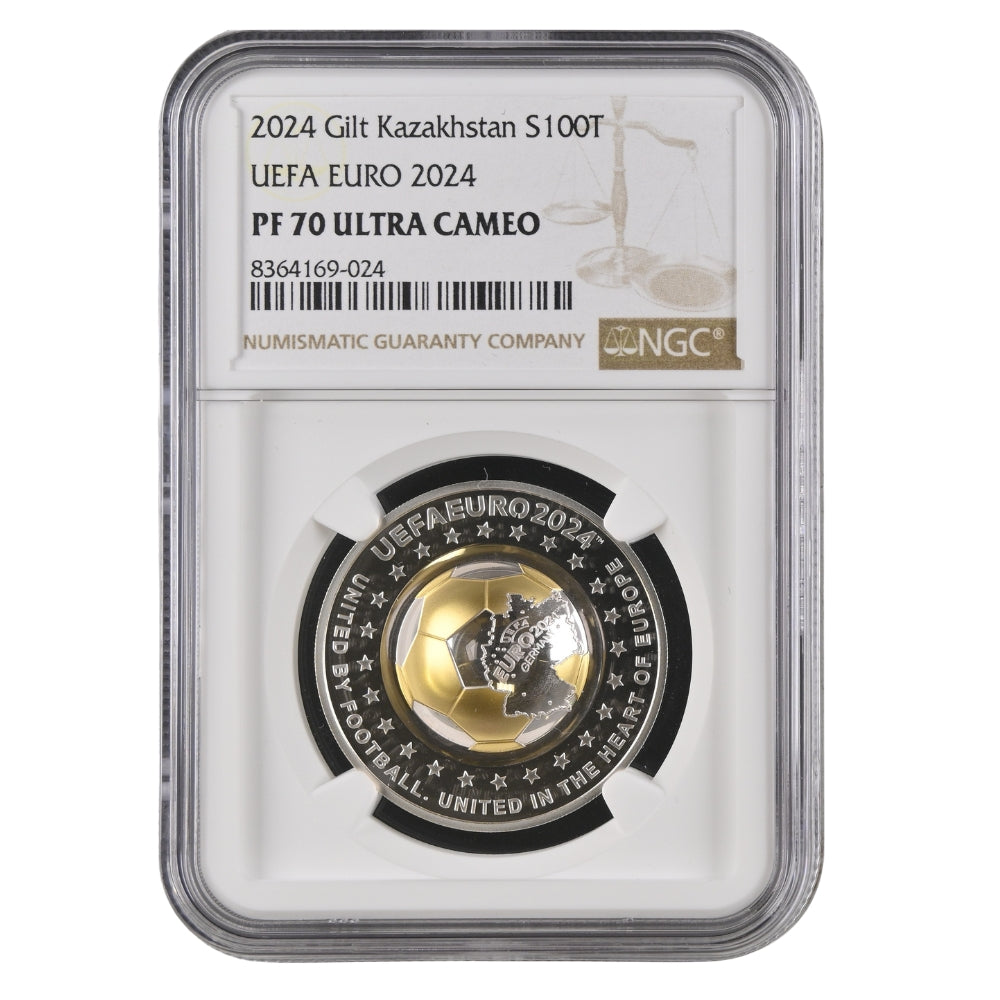 UEFA Euro Dome Shape Silver Coin 2024 - PF 70 ULTRA CAMEO reverse