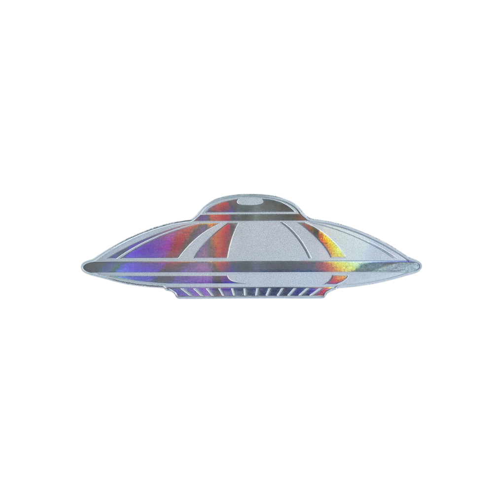 UFO Alien Hologram 1 Oz Silver Coin $2 Solomon Islands 2020 - PAMP