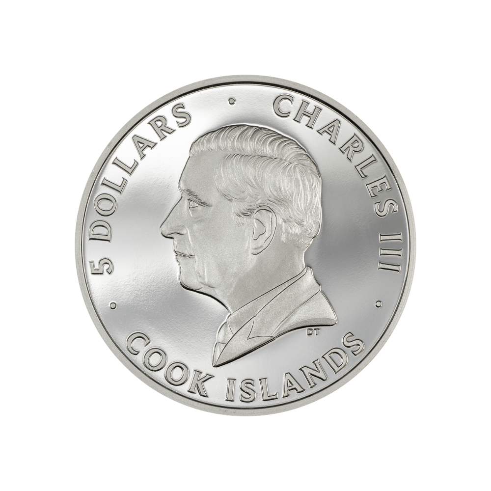 UNDER CAT Underlook 1 Oz Silver Coin $5 Cook Islands 2024
