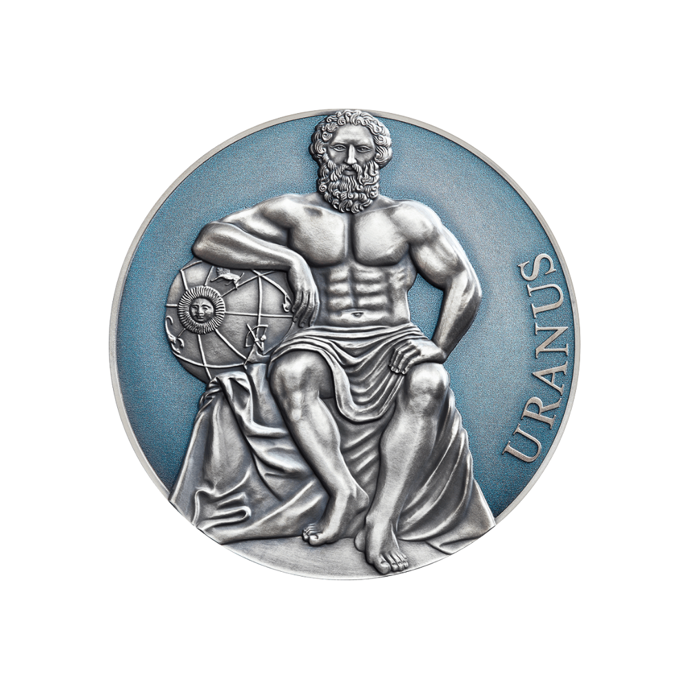 URANUS Planets and Gods 3 Oz Silver Coin 3000 Francs Cameroon 2020