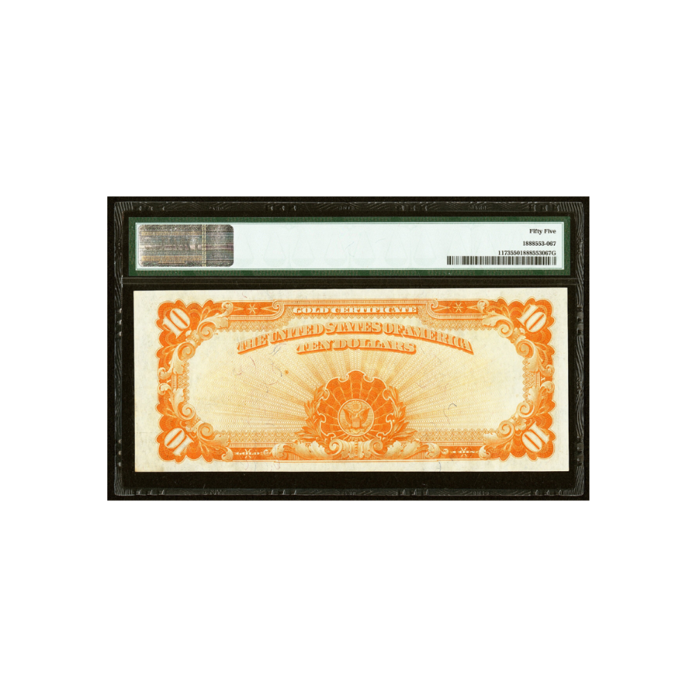 US $10 1922 Fr#1173 Gold Certificate PMG 55 About Uncirculated
