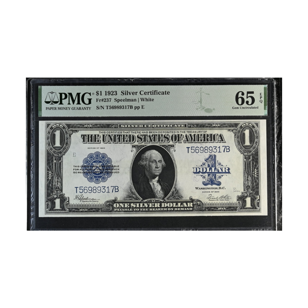 US $1 1923 Silver Certificate Fr#237 PMG 65 EPQ