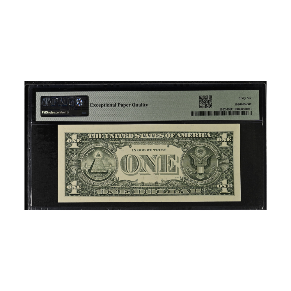 US $1 1995 Fr#1922-I Radar–Repeater Serial Number PMG 66 Gem Uncirculated EPQ