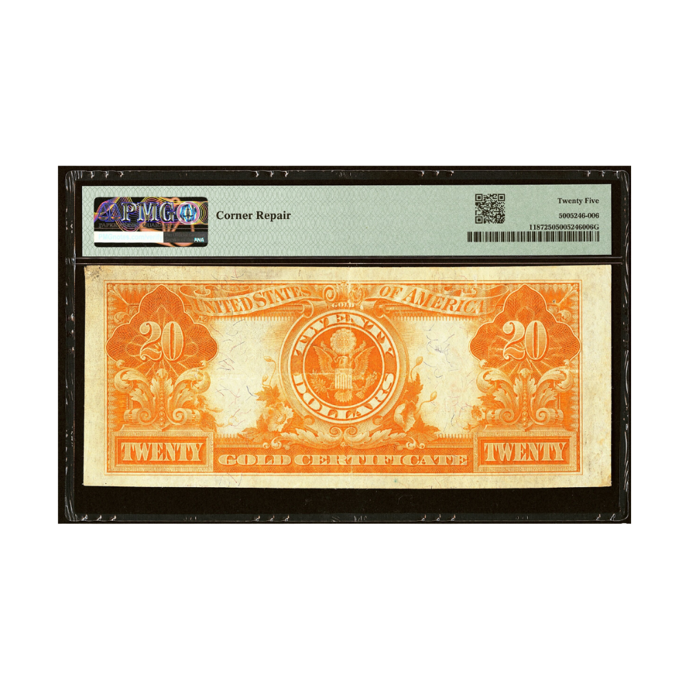 US $20 1922 Fr#1187 Gold Certificate PMG 25 Very Fine