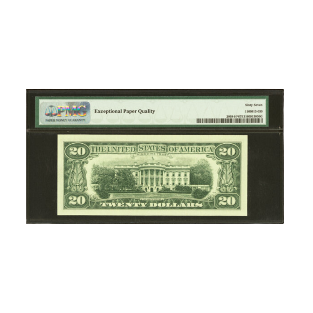 US $20 1969A Fr#2068-H★ Federal Reserve Note Star Note PMG 67 Superb Gem Unc EPQ