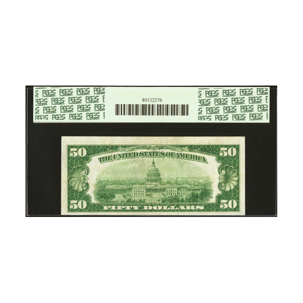 US $50 1928 Fr#2100-D Federal Reserve Note PCGS 40 Extremely Fine PPQ