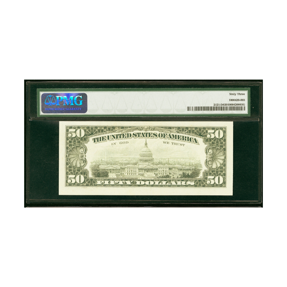 US $50 1981A Federal Reserve Note Cleveland PMG Choice UNC 63