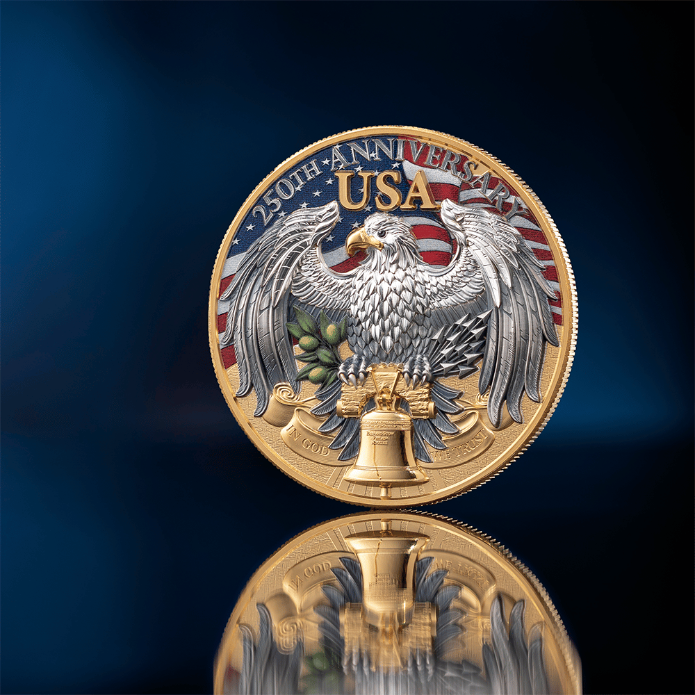 United We Stand: 250 Years of U.S. Independence 2 Oz Silver Coin 2025