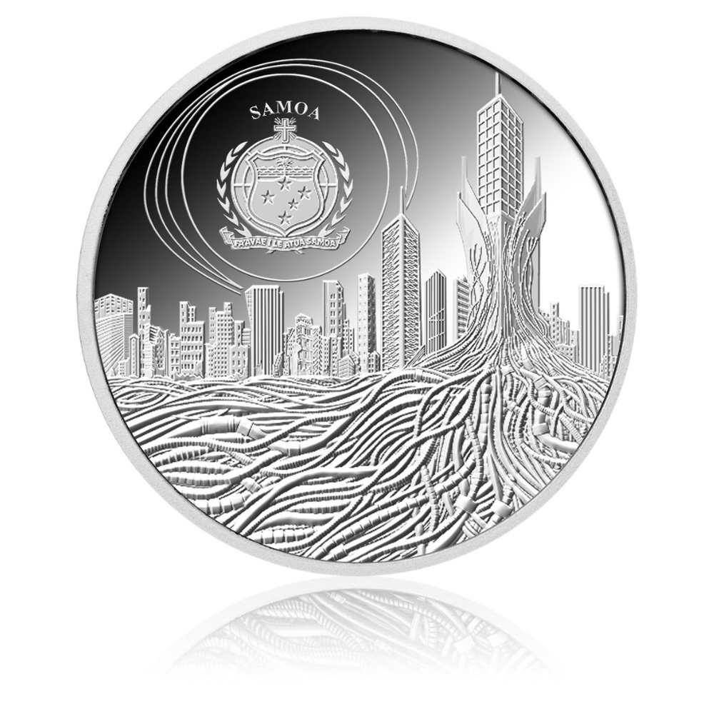 AI CYBORG Artificial Intelligence 1 Oz Silver Coin $5 Samoa 2023