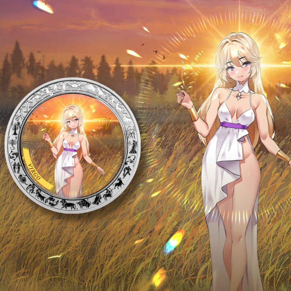 Virgo Anime Zodiac series 1 Oz Silver Coin 2025 popcoins