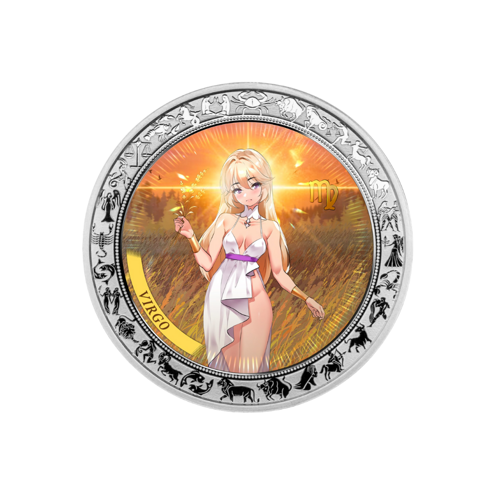 Virgo Anime Zodiac series 1 Oz Silver Coin 2025 popcoins