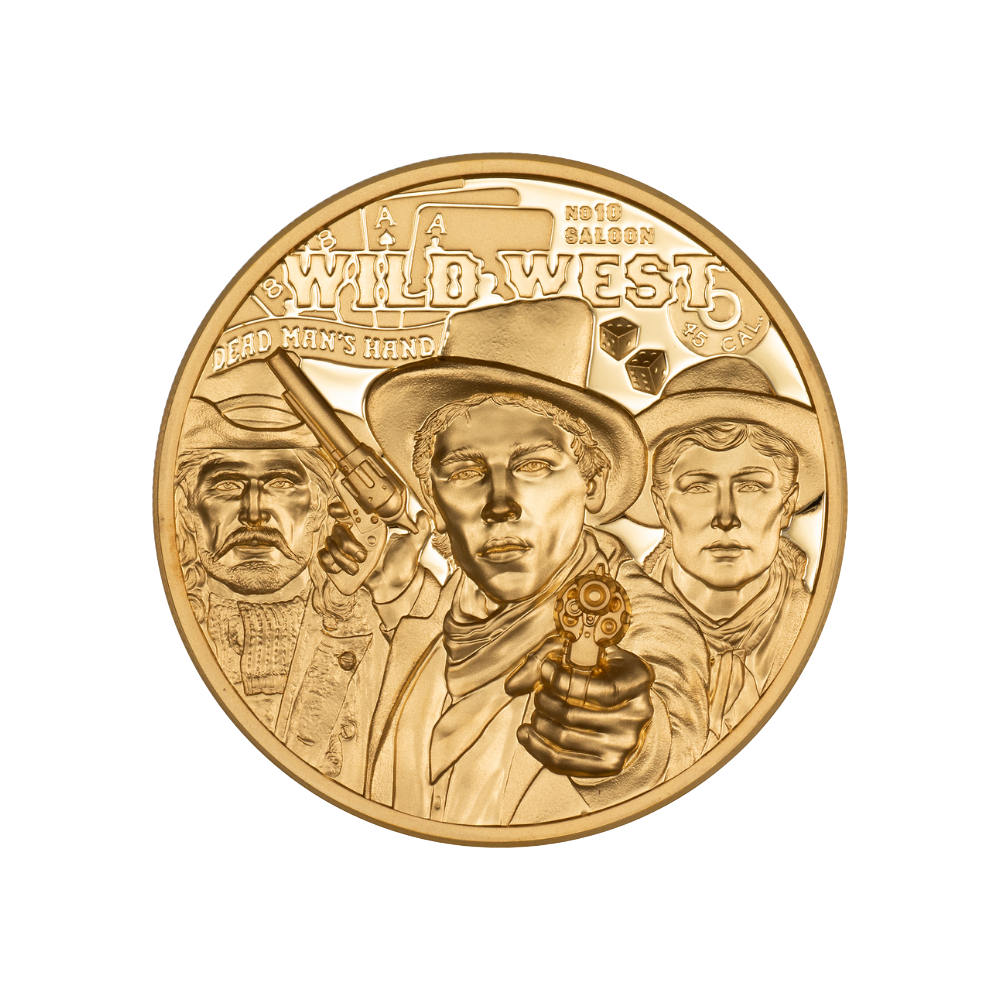 WILD WEST Legends 1 Oz Gold Coin $250 Cook Islands 2024 - CIT Coin