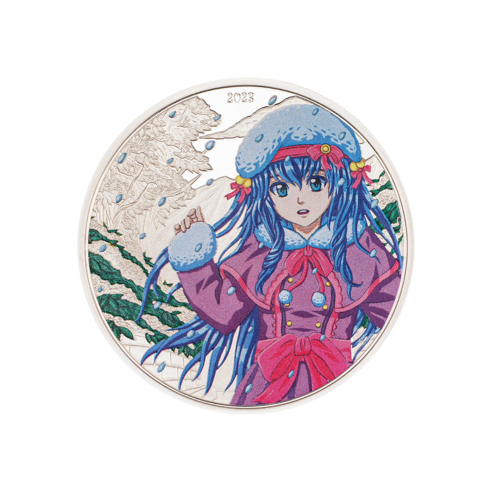WINTER Manga 1 Oz Silver Coin $5 Cook Islands 2023