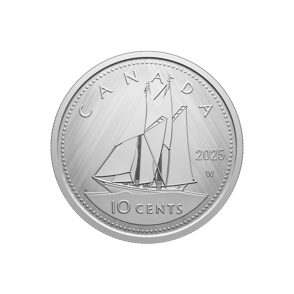 W Mint Mark Bluenose 1 Oz Silver Coin Canada 2025
