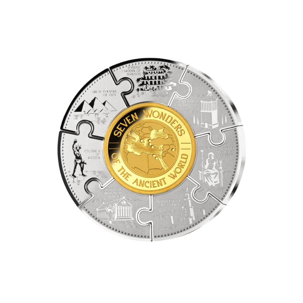 WONDERS OF THE WORLD 5 Oz Silver Coin Burundi 2024 - MDM