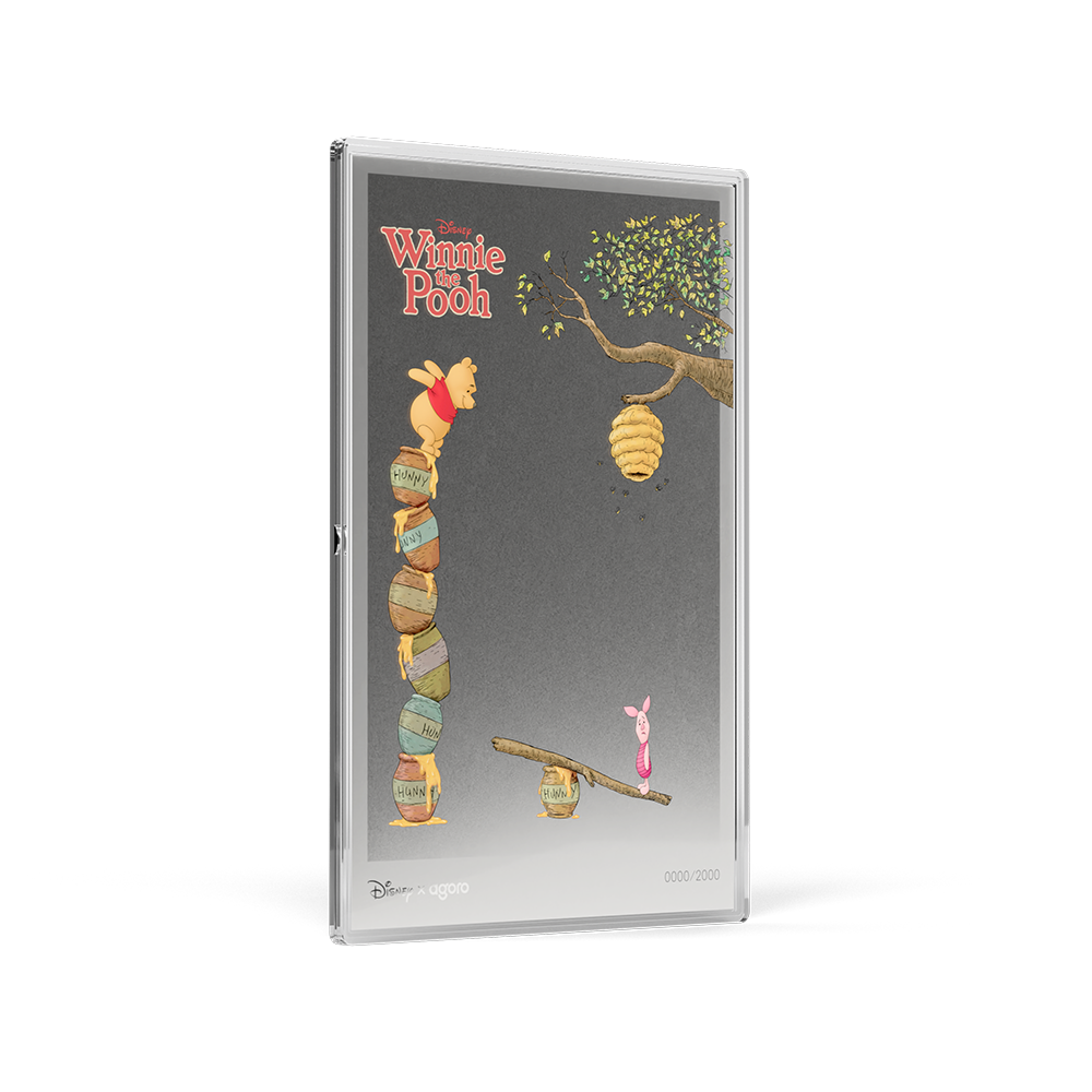 Winnie the Pooh Winnie & Piglet Silver Collectible Foil Agoro