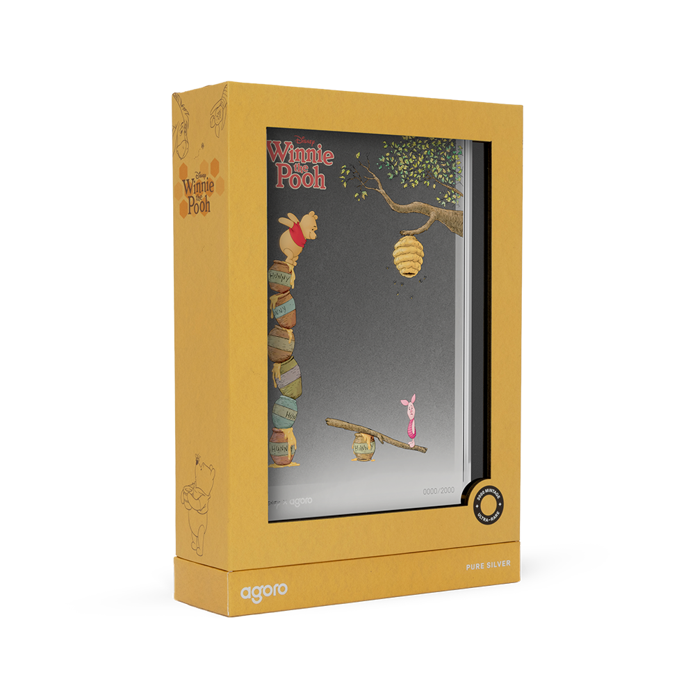 Winnie the Pooh Winnie & Piglet Silver Collectible Foil Agoro