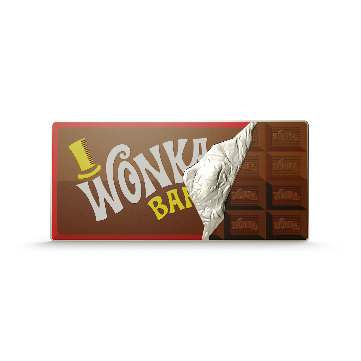 Willy Wonka & The Chocolate Factory Wonka Bar 20 Oz Silver Collectible agoro