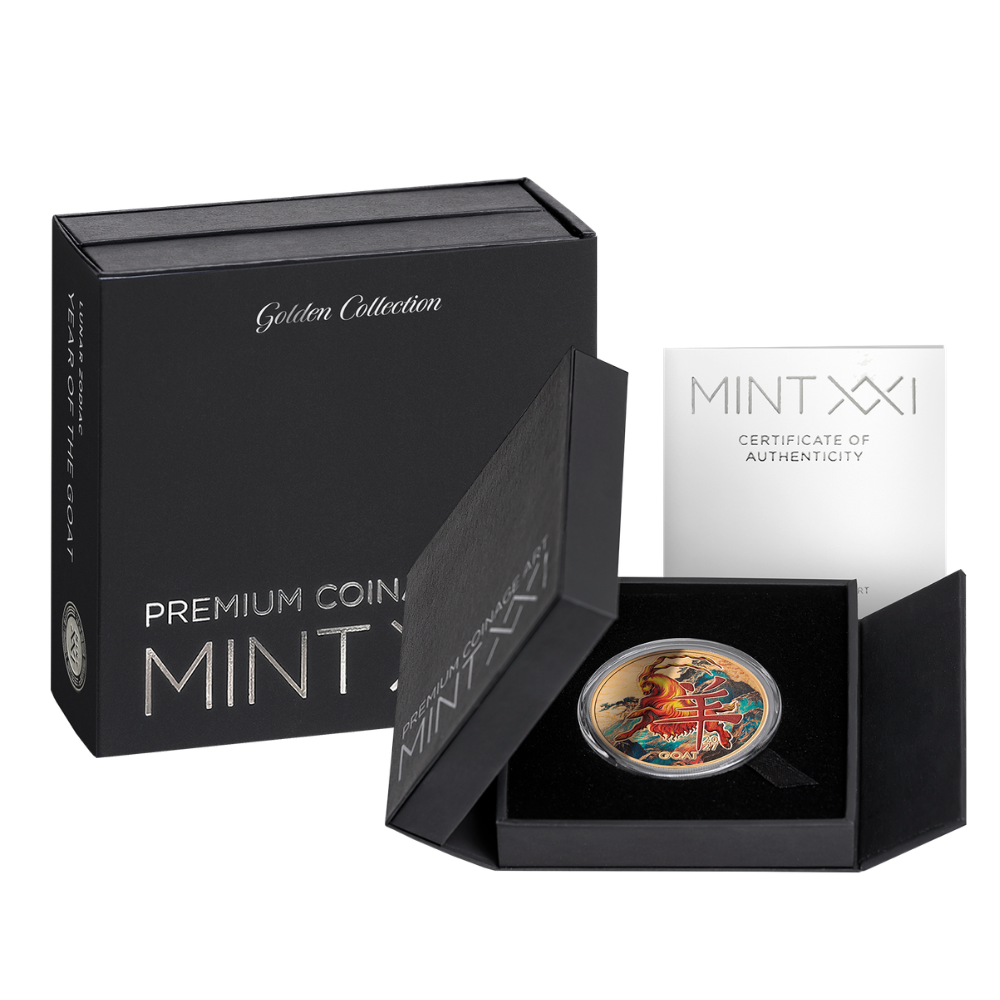 Year of The Goat Lunar Zodiac 1/2 Oz Silver Coin 2027 MINT XXI