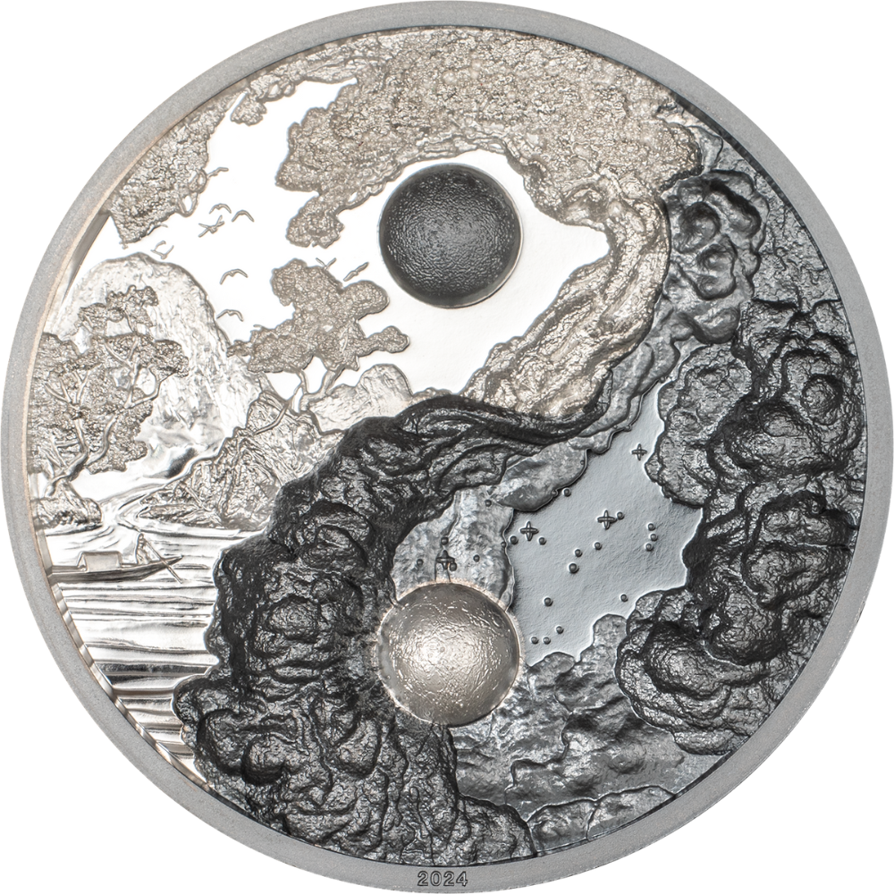 YIN AND YANG 1 Oz Silver Coin $5 Palau 2024