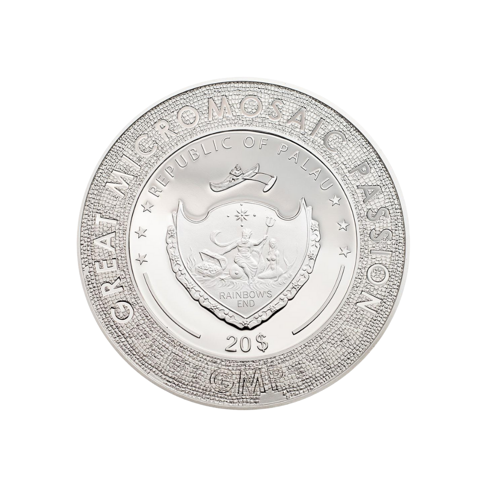 YOUNG GIRL IN GREEN Tamara de Lempicka Great Micromosaic Passion 3 Oz Silver Coin $20 Palau 2021