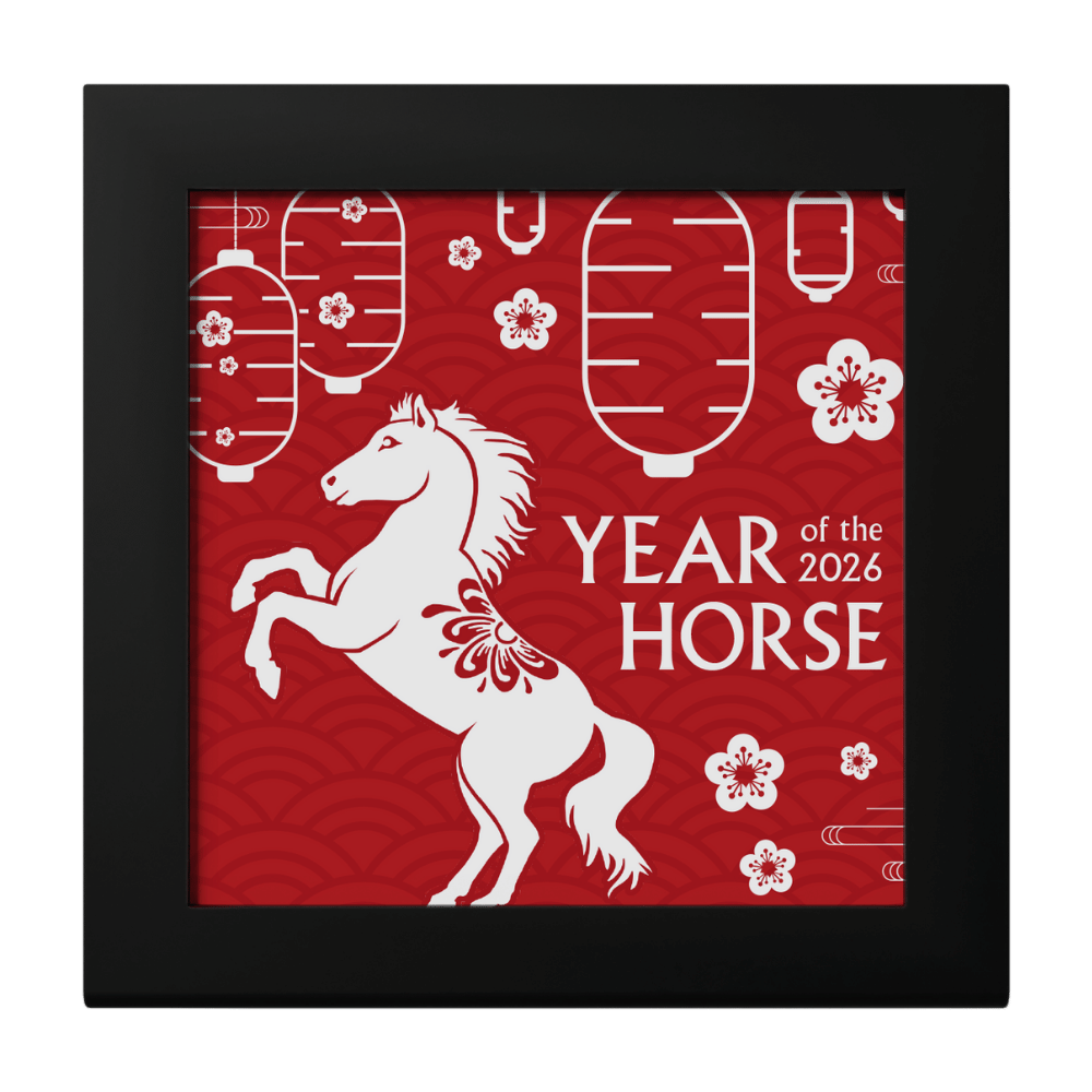 Year of Horse Lunar Collection 1 Oz Silver Coin 2026 box CIT coin Invest AG Parthava Coin