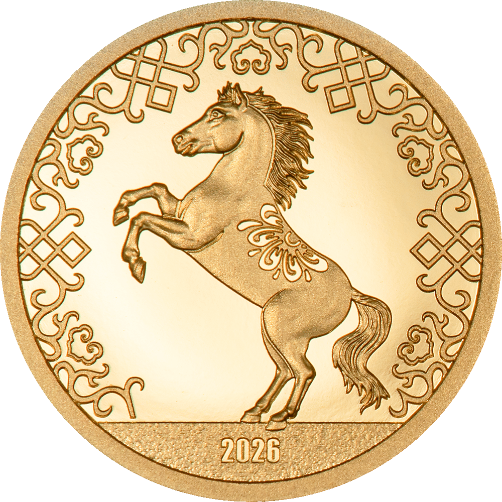 Year of Horse Lunar Collection Gold Coin 2026 reverse CIT coin Invest AG Parthava Coin