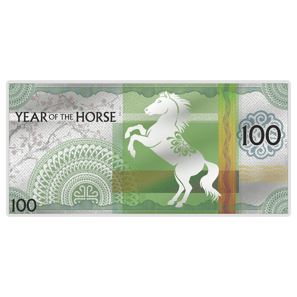 Year of Horse Lunar Collection Silver Note 2026 reverse CIT Coin Invest AG Parthava Coin