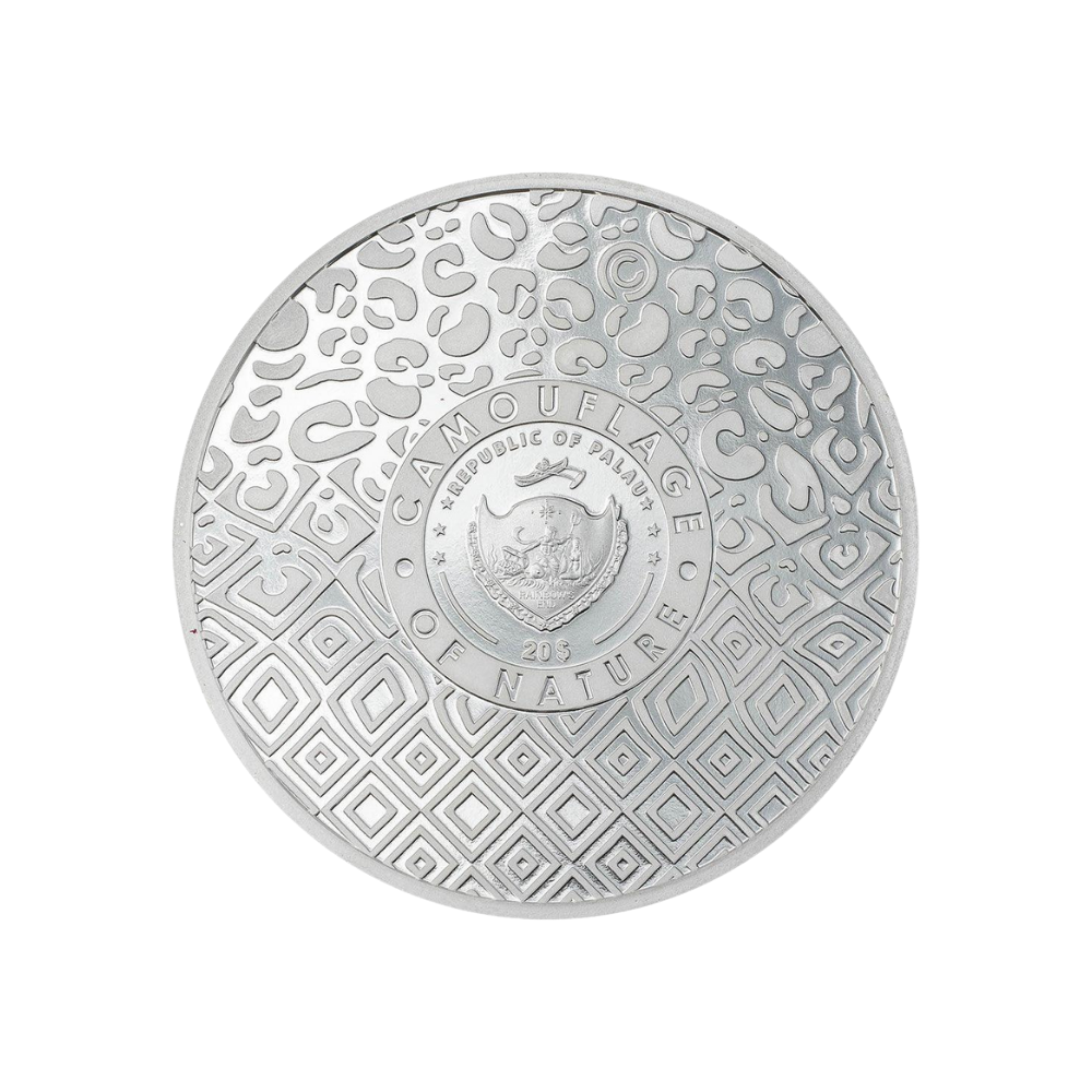 ZEBRA Camouflage of Nature 3 Oz Silver Coin $20 Palau 2023