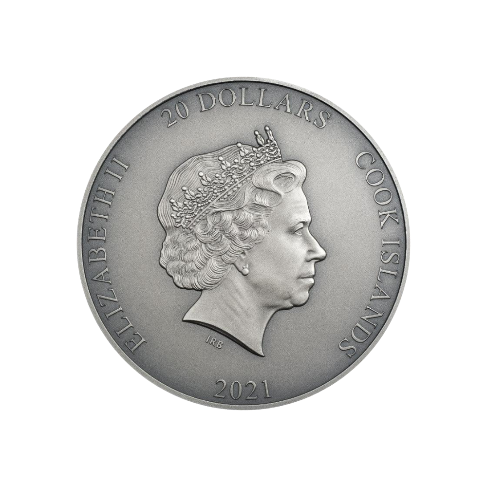 ZHAO GONGMING Gilded Asian Mythology 3 Oz Silver Coin $20 Cook Islands 2021