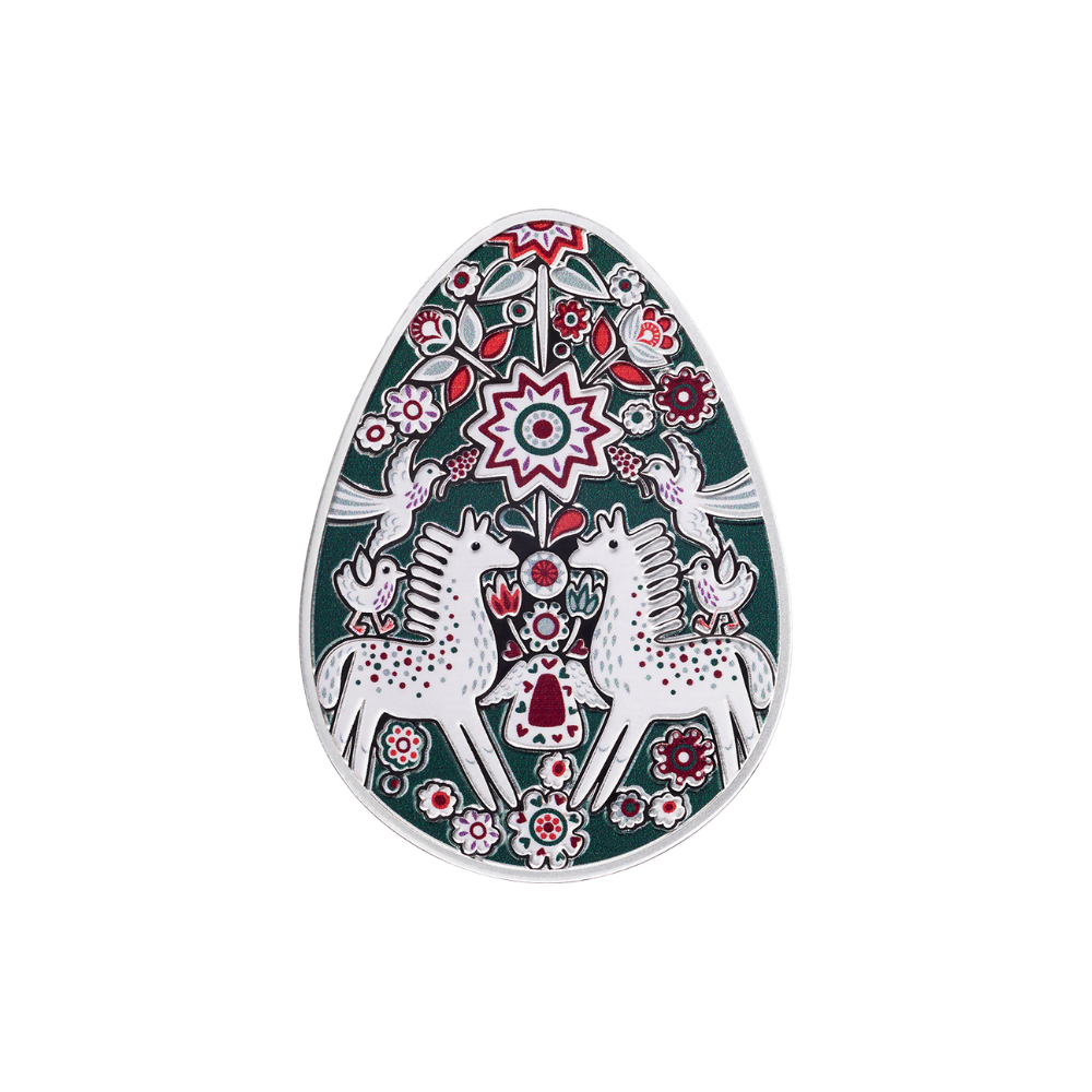 Zoretsvit Ukrainian Pysanka 1 Oz Silver Coin 2026 - Mint XXI